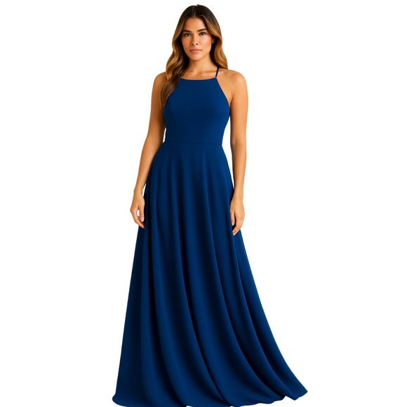 Lulu's Mythical Kind of Love Gown in Navy Blue NWT Size Large - Picture 1 of 4